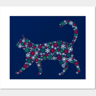 Christmas Cat Posters and Art